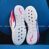  Giày Bóng Đá Futsal Joma FS Reactive Trắng Gót Xanh Bích Logo Hồng IC 