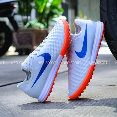  Giày Bóng Đá Cỏ Nhân Tạo Magistax bo thun Xám Đế Cam TF 