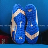  Giày Bóng Đá Cỏ Nhân Tạo Mercurial Vapor 16 Elite Bo Thun Cam Nhạt Đế Xanh Bích TF 