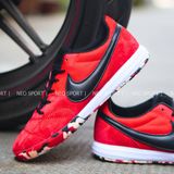  Giày Đá Banh Futsal Tiempo Sala Premier Đỏ Logo Đen ĐẾ Camo IC 