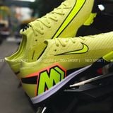  Giày Bóng Đá Cỏ Nhân Tạo Mercurial Vapor 16 Elite Bo Thun Vàng Chanh TF 