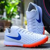  Giày Bóng Đá Cỏ Nhân Tạo Magistax bo thun Xám Đế Cam TF 