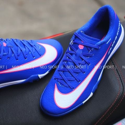  Giày Bóng Đá Cỏ Nhân Tạo Mercurial Vapor 16 Academy Xanh Bích Coban/Hồng TF 