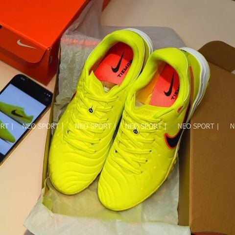  GIÀY BÓNG ĐÁ CHÍNH HÃNG CỎ NHÂN TẠO NIKE TIEMPO LEGEND 10 ACADEMY VÀNG CHANH/ĐEN TF - DV4342-701 