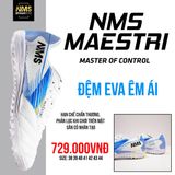  Giày Bóng Đá Chính Hãng Cỏ Nhân Tạo NMS Maestri 1.0 Trắng/Xanh Da TF 