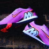  Giày Bóng Đá Cỏ Nhân Tạo Mercurial Vapor 16 Elite Bo Thun Tím Hồng/Cam TF 