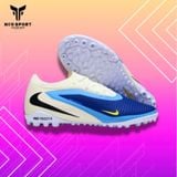  Giày Bóng Đá Cỏ Nhân Tạo Phantom 6 Pro Bo Xanh Bích Gót Trắng TF 