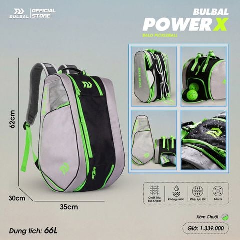  Balo Pickleball Bulbal PowerX Xám Chuối 
