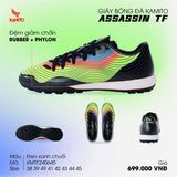  Giày Bóng Đá Chính Hãng KAMITO ASSASSIN Đen Xanh Chuối TF 