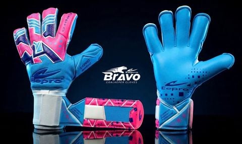  Găng Tay Thủ Môn Chính Hãng Thái Lan Bravo Eepro EG1003 Xanh Da/Hồng 