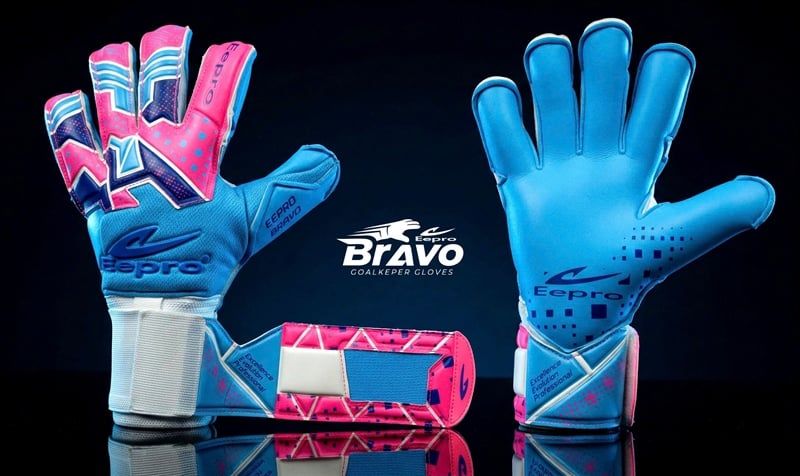  Găng Tay Thủ Môn Chính Hãng Thái Lan Bravo Eepro EG1003 Xanh Da/Hồng 