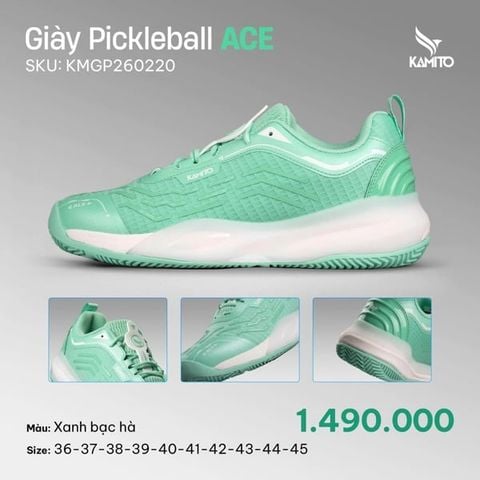  Giày Pickleball Nữ Kamito ACE Xanh Ngọc 