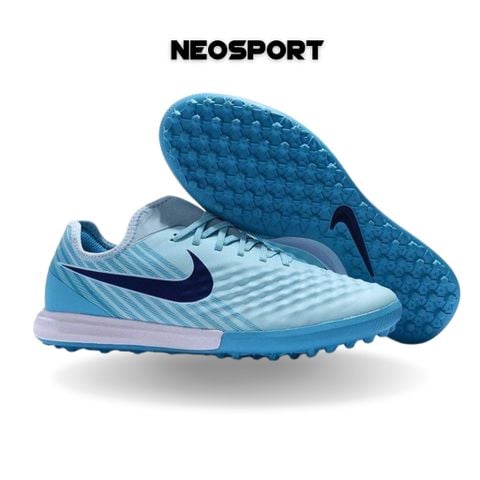  Giày Bóng Đá Cỏ Nhân Tạo Magistax bo thun Xanh Da TF 