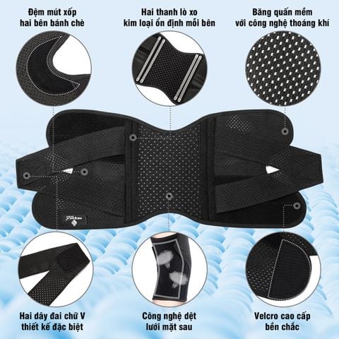  Băng gối DÁN iWin Keepa IKN205 - (Đen, Freesize) 