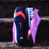  Giày Bóng Đá Cỏ Nhân Tạo Mercurial Vapor 16 Elite Bo Thun Tím Hồng/Cam TF 