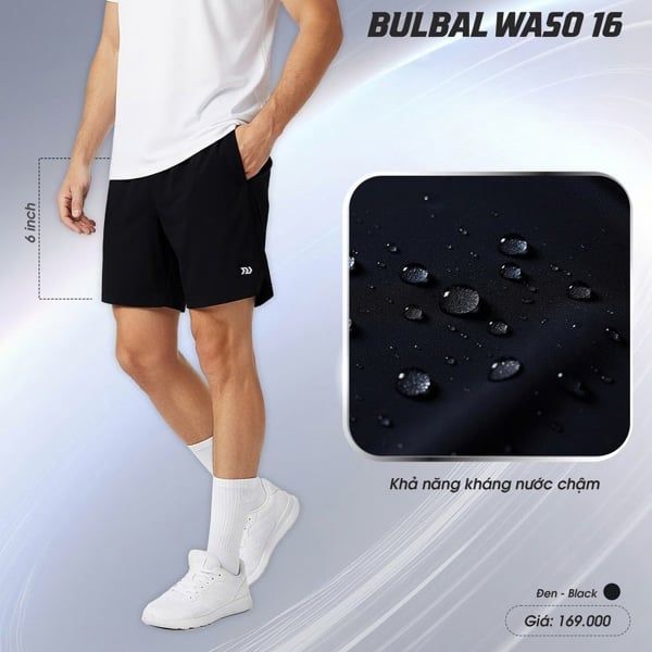  Quần Short Pickleball Egan Elegant Đen 