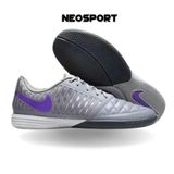  Giày Bóng Đá Futsal Lunar Gato II Xám Logo Tím IC 