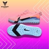  Giày Bóng Đá Cỏ Nhân Tạo Mercurial Vapor 16 Pro Bo Thun Cam Nhạt Xanh Biển TF 