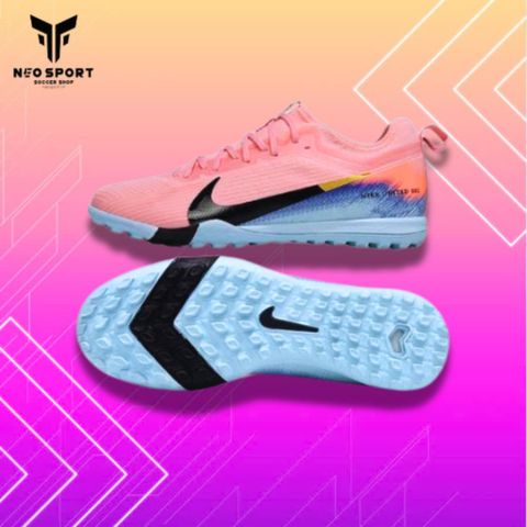  Giày Bóng Đá Cỏ Nhân Tạo Mercurial Vapor 16 Pro Bo Thun Cam Nhạt Xanh Biển TF 