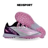  Giày Bóng Đá Cỏ Nhân Tạo X Crazyfast.1 MESSI Bo Thun Bạc Đế Hồng TF 