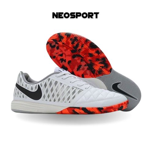  Giày Bóng Đá Futsal Lunar Gato II Trắng Đế Camo Đỏ IC 