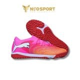  Giày Bóng Đá Cỏ Nhân Tạo Puma Future 8 Ultimate Cổ Cao Cam/Hồng TF 