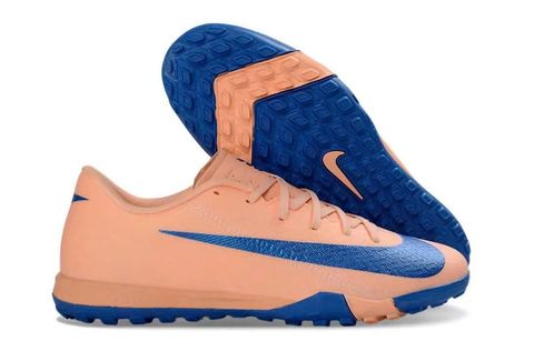  Giày Bóng Đá Cỏ Nhân Tạo Mercurial Vapor 16 Academy Cam Nhạt Đế Xanh Bích TF 