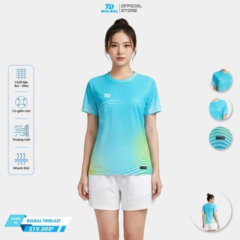  Áo Pickleball Nữ Bulbal Triblast Xanh Da 