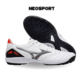  Giày Bóng Đá Cỏ Nhân Tạo Mizuno Morelia NEO 4 Pro Đế Đệm Trắng Đen TF 