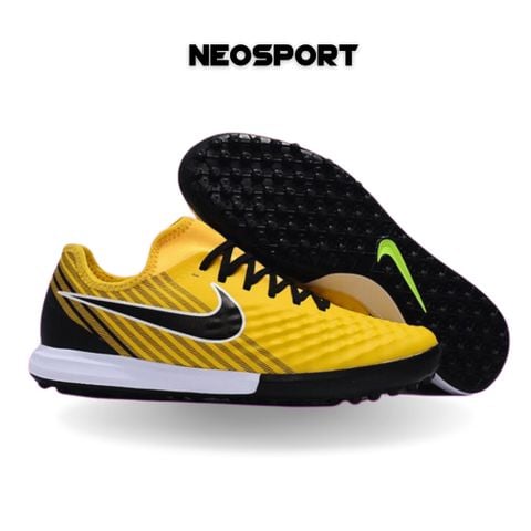  Giày Đá Banh Cỏ Nhân Tạo Magistax bo thun Vàng TF 