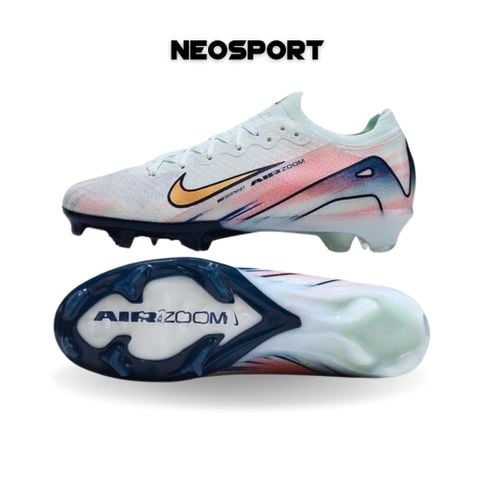  Giày Bóng Đá Cỏ Tự Nhiên Mercurial Vapor 16 bo thun MDS009 Xám Xanh FG 