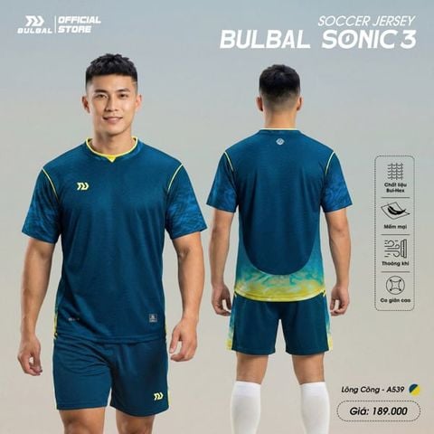  Bộ Quần Áo Bóng Đá Bulbal Sonic 3 Lông Công 