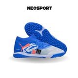  Giày Bóng Đá Cỏ Nhân Tạo Puma Future 8 Ultimate Cổ Cao Mũi Trắng Gót Xanh Bích TF 