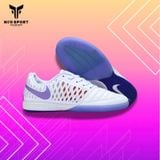 Giày Bóng Đá Futsal Lunar Gato II Trắng Logo Tím Nhạt IC 
