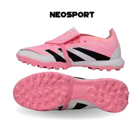  Giày Bóng Đá Cỏ Nhân Tạo Predator 25 Elite Lưỡi Gà Gập Thun Hồng TF 