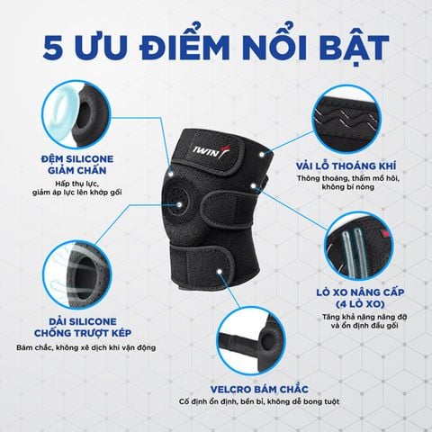  Băng gối DÁN iWin Keepa IKN201 - (Đen, Freesize) 