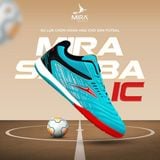  Giày Bóng Đá Futsal Chính Hãng Mira Samba Xanh Ngọc IC 