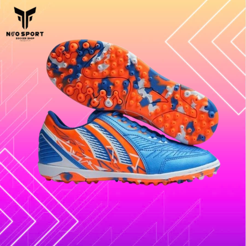  Giày Bóng Đá Cỏ Nhân Tạo Chính Hãng Thái Lan Pan Nitro Xanh Bích/Cam TF 