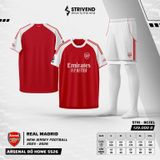  Bộ Quần Áo Bóng Đá STRIVEND - Arsenal Đỏ Sân Nhà 