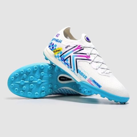 Giày Bóng Đá Cỏ Nhân Tạo Chính Hãng Kelme 5.0 Bo Thun Trắng/Xanh Da TF - 9521ZX1324 