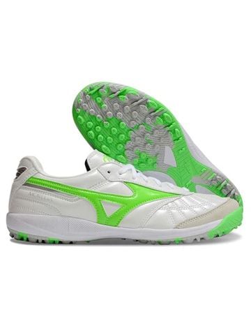  Giày Bóng Đá Cỏ Nhân Tạo Mizuno Morelia Sala Trắng/Xanh Lá Đế Camo TF 