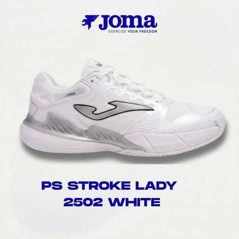  Giày Pickleball Nữ Joma Stroke Lady 2502 Trắng/Xám 