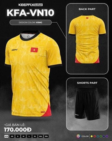  Bộ Quần Áo Bóng Đá KEEPFLY - Việt Nam Vàng 