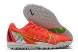  Giày Đá Banh Cỏ Nhân Tạo Mercurial Vapor 14 Pro Bo Thun Hồng Cam TF 