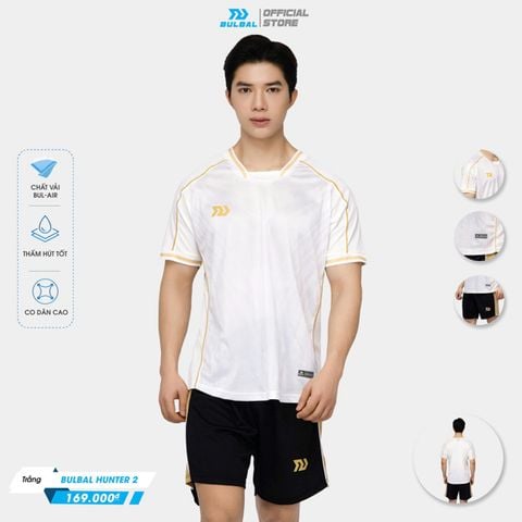  Bộ Quần Áo Bóng Đá Bulbal Hunter 2 Trắng Viền Đồng 