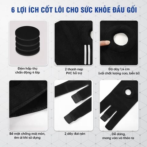  Băng gối DÁN iWin Keepa IKN206 - (Đen, Freesize) 