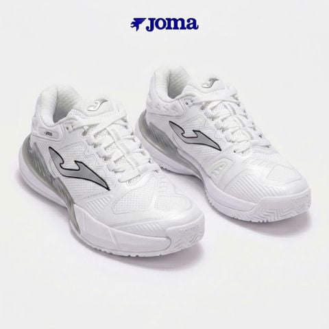  Giày Pickleball Nữ Joma Stroke Lady 2502 Trắng/Xám 