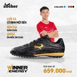  Giày Bóng Đá Chính Hãng Zocker Winner Energy Đen/Đồng TF 