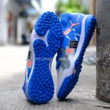  Giày Bóng Đá Cỏ Nhân Tạo Puma Future 8 Ultimate Cổ Cao Mũi Trắng Gót Xanh Bích TF 