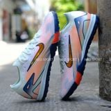  Giày Bóng Đá Cỏ Nhân Tạo Mercurial Vapor 16 Elite Bo Thun MDS009 Xám/Xanh/Hồng TF 